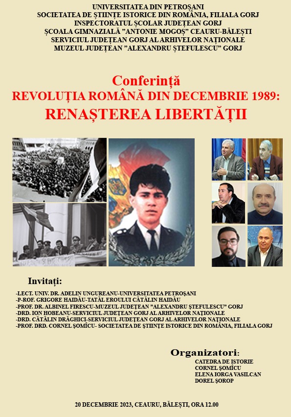 Conferință dedicată Revoluției din decembrie 1989